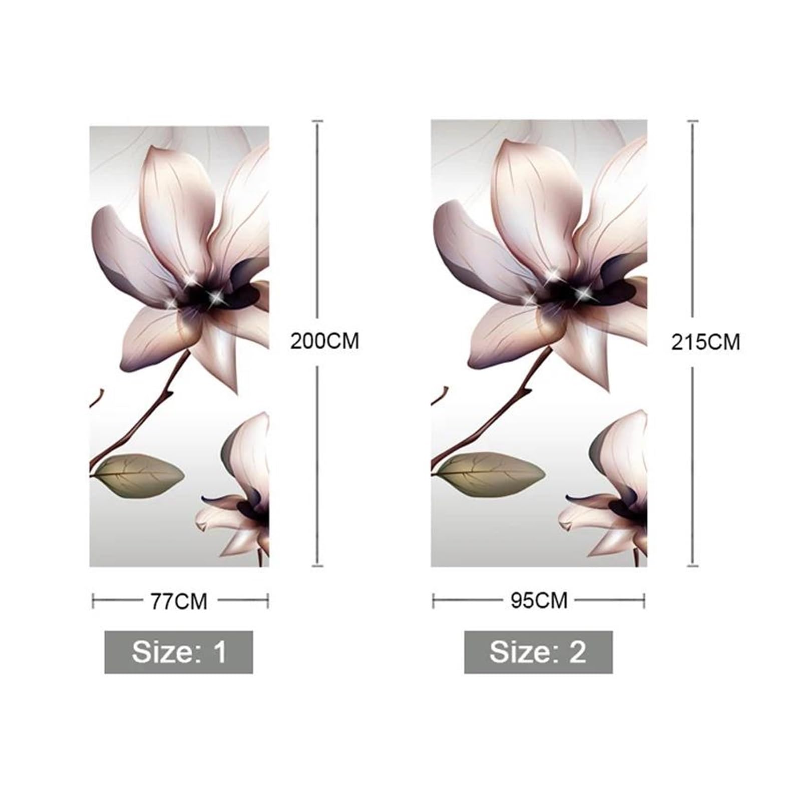 Naklejki na drzwi Naklejki Na Drzwi 3D Home Decor Naklejki Ścienne Nowoczesna Wodoodporna Samoprzylepna Tapeta Dekoracyjna Z PVC Kwiat(77x200cm)