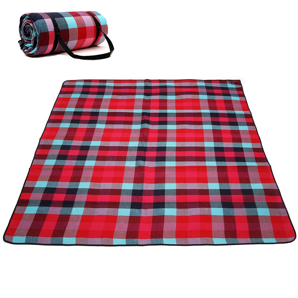 200 x 200cm Couvertures Tapis de Pique-Nique Imperméable Résistant à l'Humidité Tapis de Plage, Format Pliable Tapis pour Camping Voyage Jardin Nappe, C