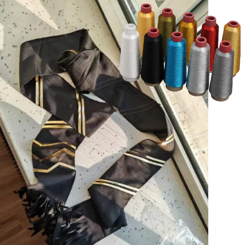 Filo Da Ricamo Metallico In Poliestere – 3200 Metri, Colore Argento – Per Macchina E Cucito A Mano, Resistente E Lucente - 2