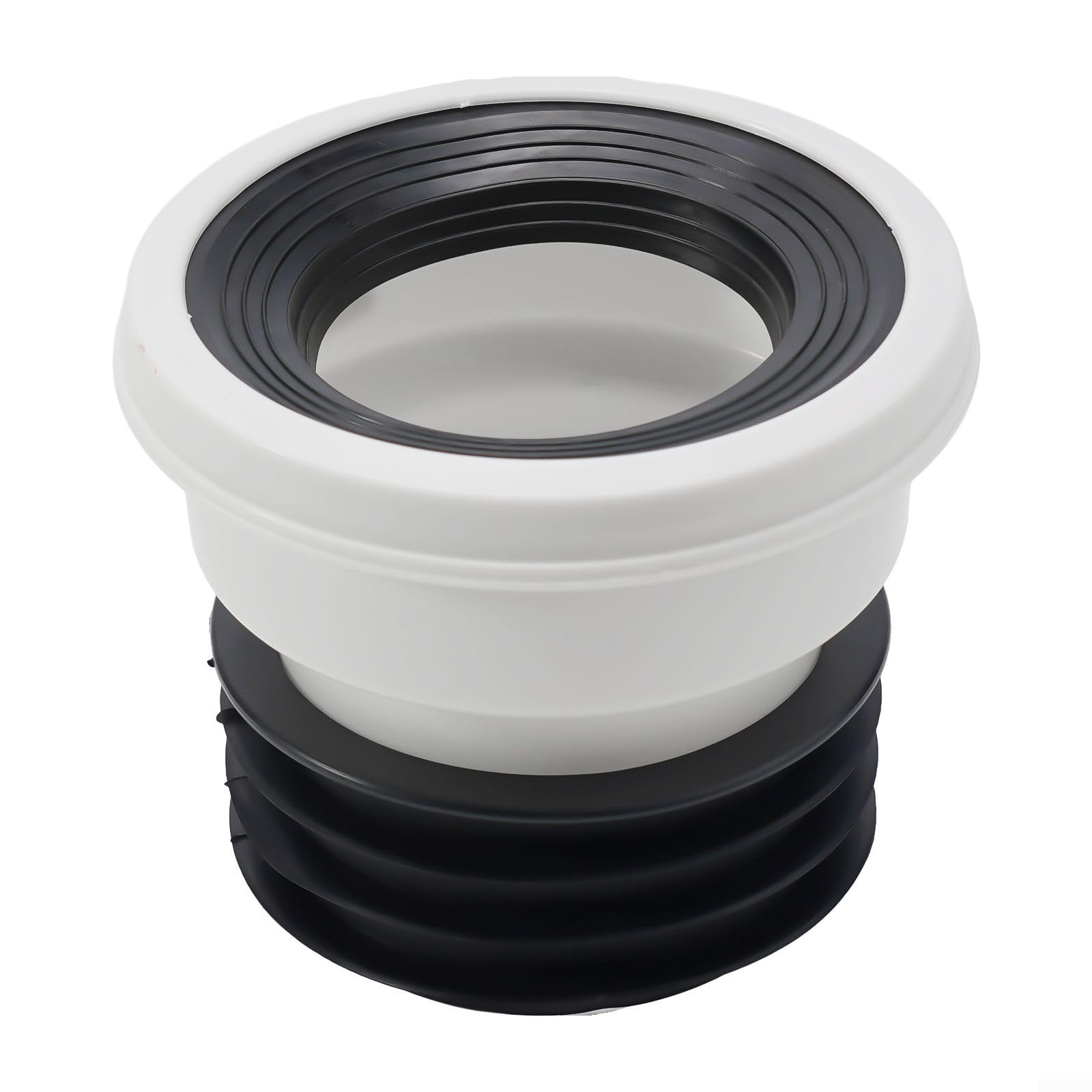 Raccord D'installation D'égout de Toilette, Raccord excentrique de 0 mm pour cuvette de WC, raccord de buse de WC, tuyau de vidange de toilette adapté à l'excentrique droit décalé (0 cm)