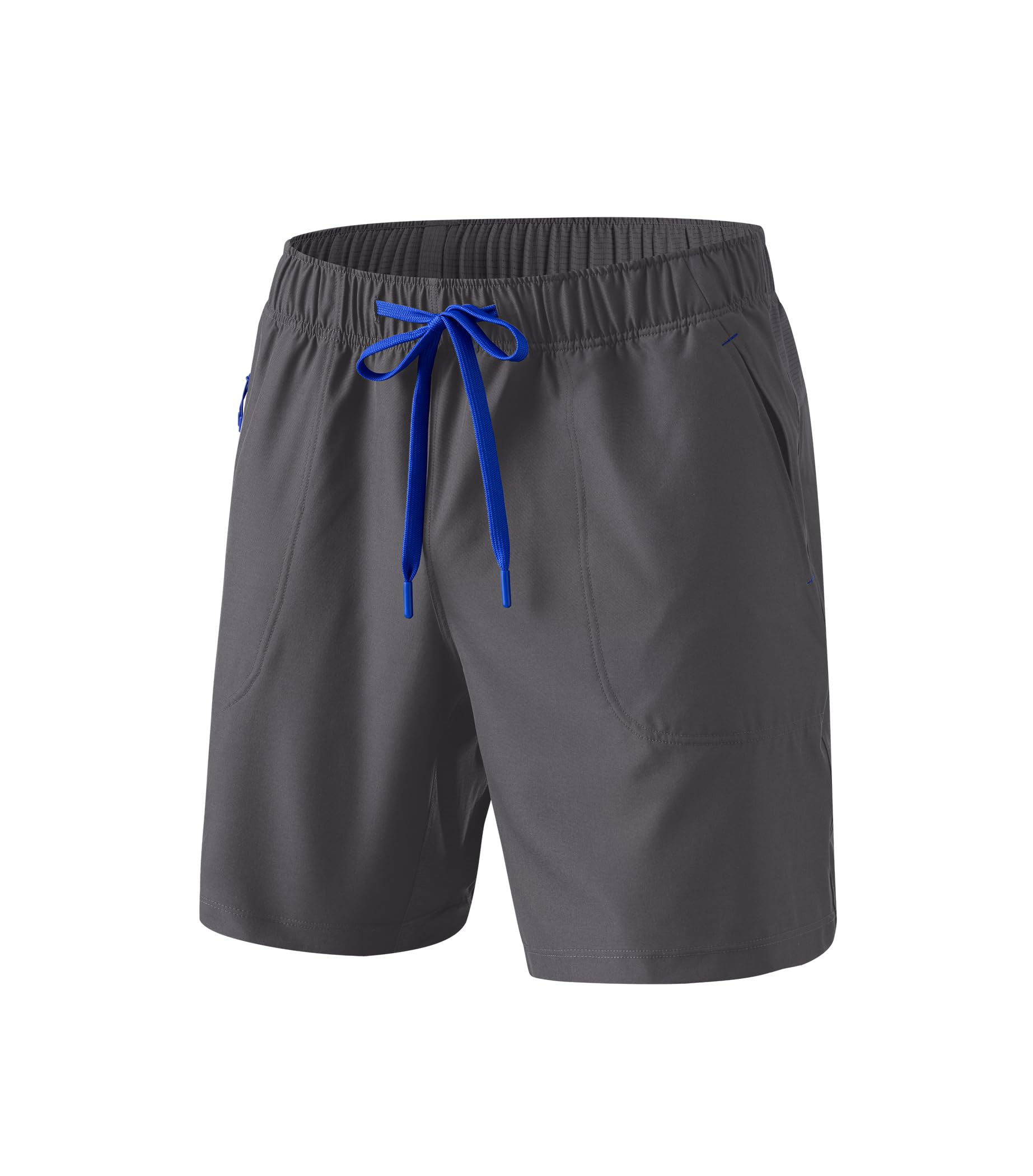 Separatec Pantalones cortos de senderismo para hombre, pantalones cortos casuales ligeros de secado rápido de 7 pulgadas con bolsillos con cremallera para actividades al aire libre, correr, viajes