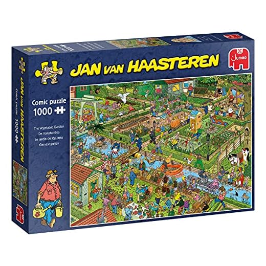 Jumbo Puzzles 19057 Grönsaksträdgård-1000 pussel Jan Van Haasteren-The grönsaksträdgård, 1 000 delar, flerfärgade