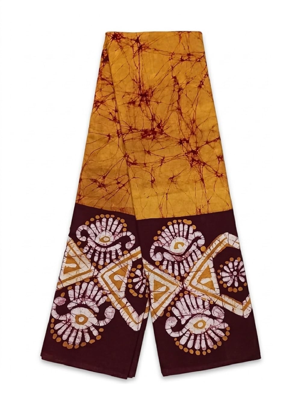 hc Men cotton lungi (unstitched, yellow, pure cotton, batik print, 2 meter)-picture-10