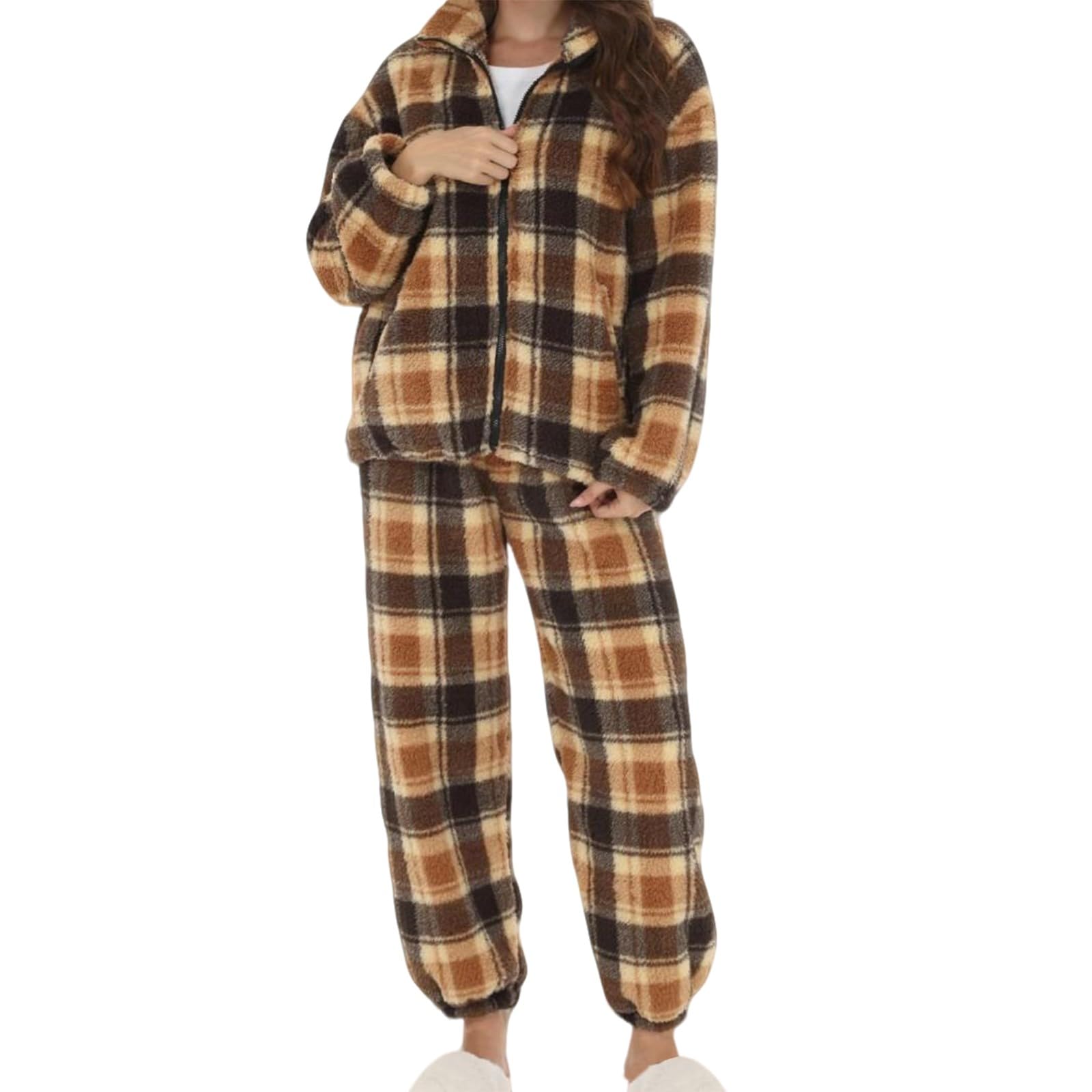 Da Donna, Pigiami in Pile, Comodi Pullover, Pantaloni Notte, Indumenti Notte Caldi E Rilassanti di Coppia Invernali Set Pigiama Donna Bottoni Cotone Corto Lungo Curvy Estivo Primavera