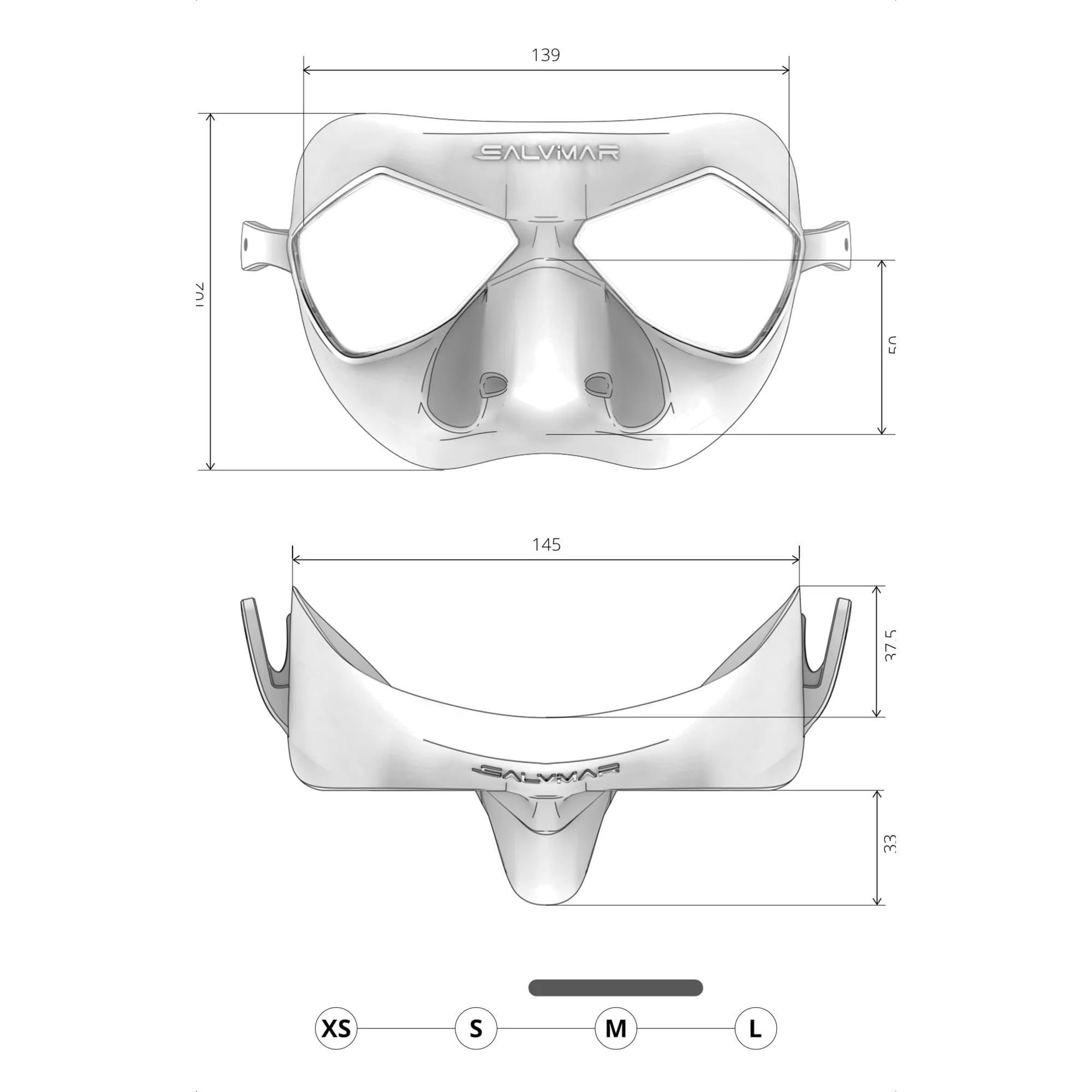 Salvimar Incredible, Maschera Ultracompatta, Unisex Adulto
