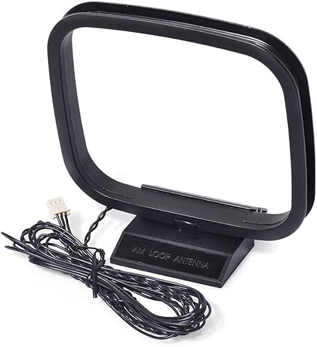 Eightwood Antena AM Loop Mini conector de 3 pines compatible con Sony HiFi Series Sharp AV Receptor Radio Sistema Estéreo