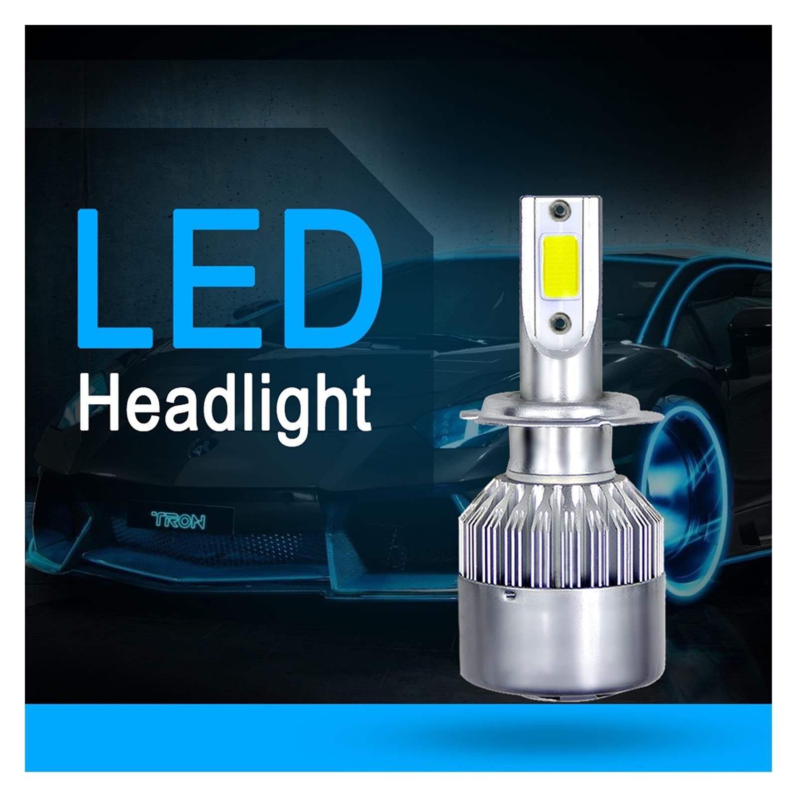Kit de Conversion du xénon Ampoules de Phare de Voiture LED Ampoules H4 Lampe 880 881 H8 H9 H11 LED Lampe H7 9003/4/5/6/7 6000K 8000K IP68 Auto HeadLamp Auto Lights 2pcs Auto et Moto