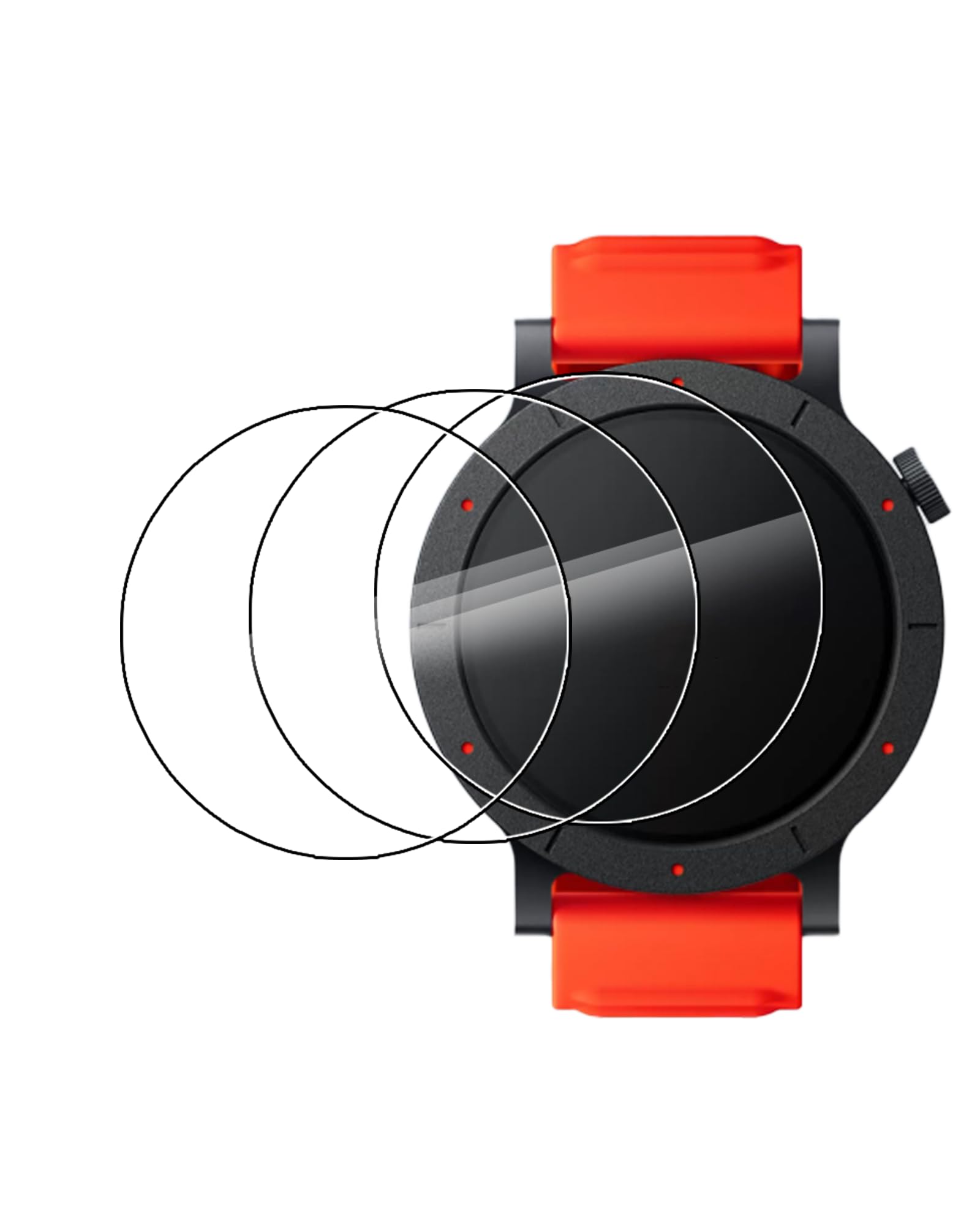 Tempered Glass Screen Protector for CMF Watch 3 Pro Smartwatch with High Aluminium Fox Edge - Protect Your Device with Durable Film, Pack of 3