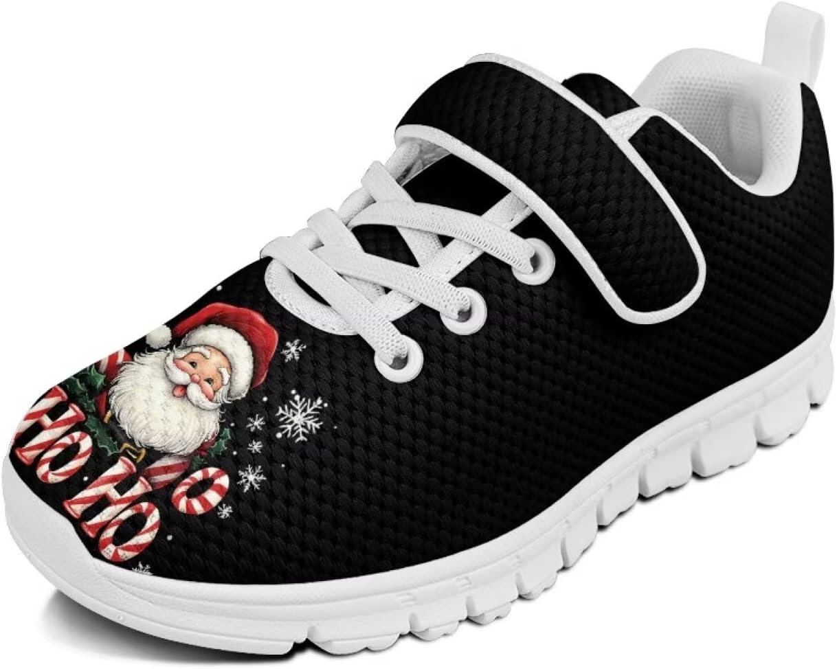 Christmas Sneakers Slip on Shoes for Kids Girls Boys Walking Running