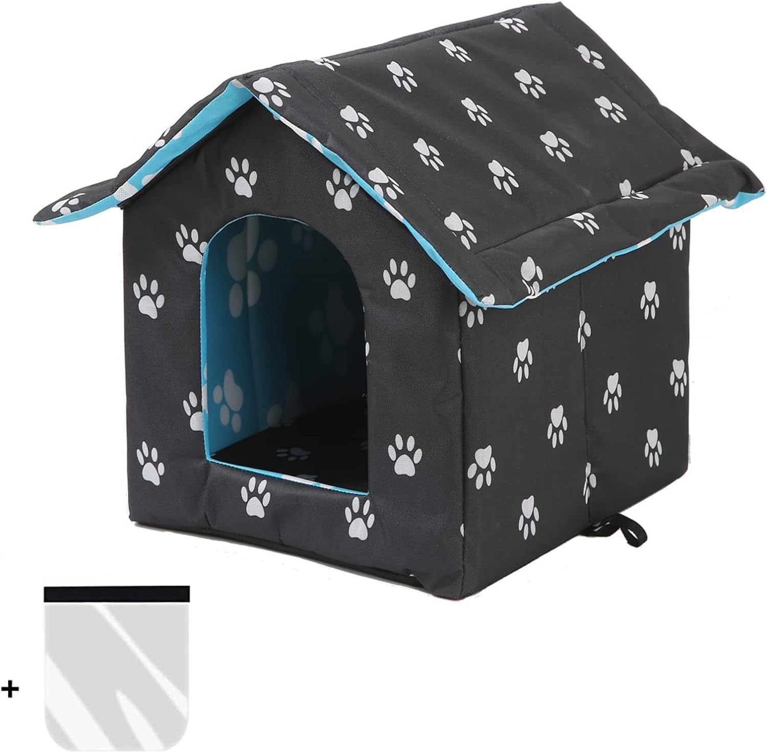 Casetta per gatti per esterni, resistente all'inverno, impermeabile, resistente alle intemperie, per animali domestici, morbida e calda, con cuscino rimovibile per cani