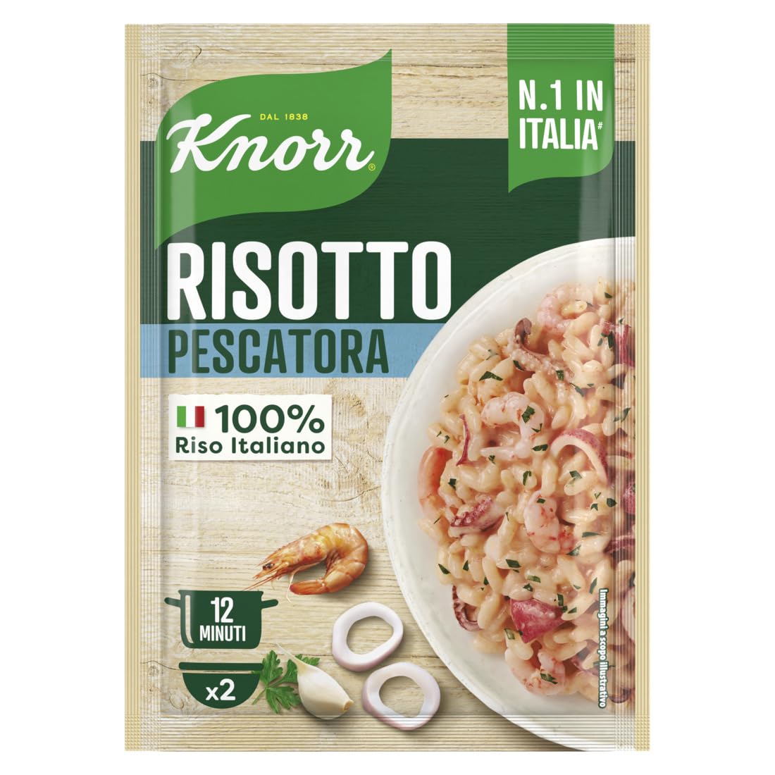 Knorr Risotto Pescatora, cremoso e gustoso pronto in 12 minuti, 175g
