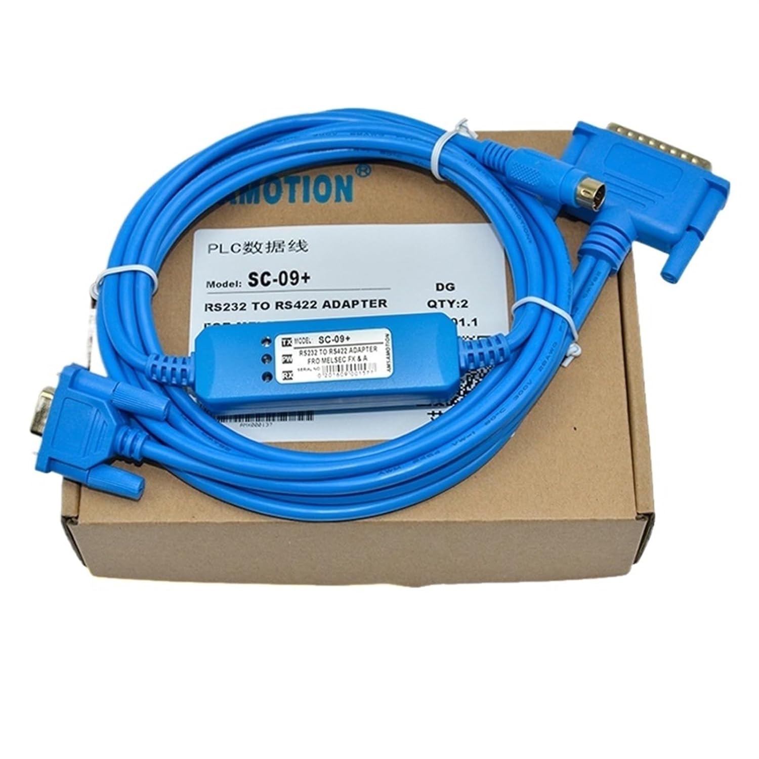 Suitable for Programming Cable Download line Communication line A/FX Series Data line Serial Port Cable SC-09+(White)
