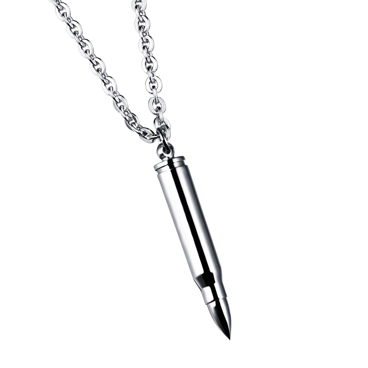 Collana PAMTIER Con Pendente Piuma In Acciaio Inossidabile 316L, Unisex, Catena Inclusa - 2