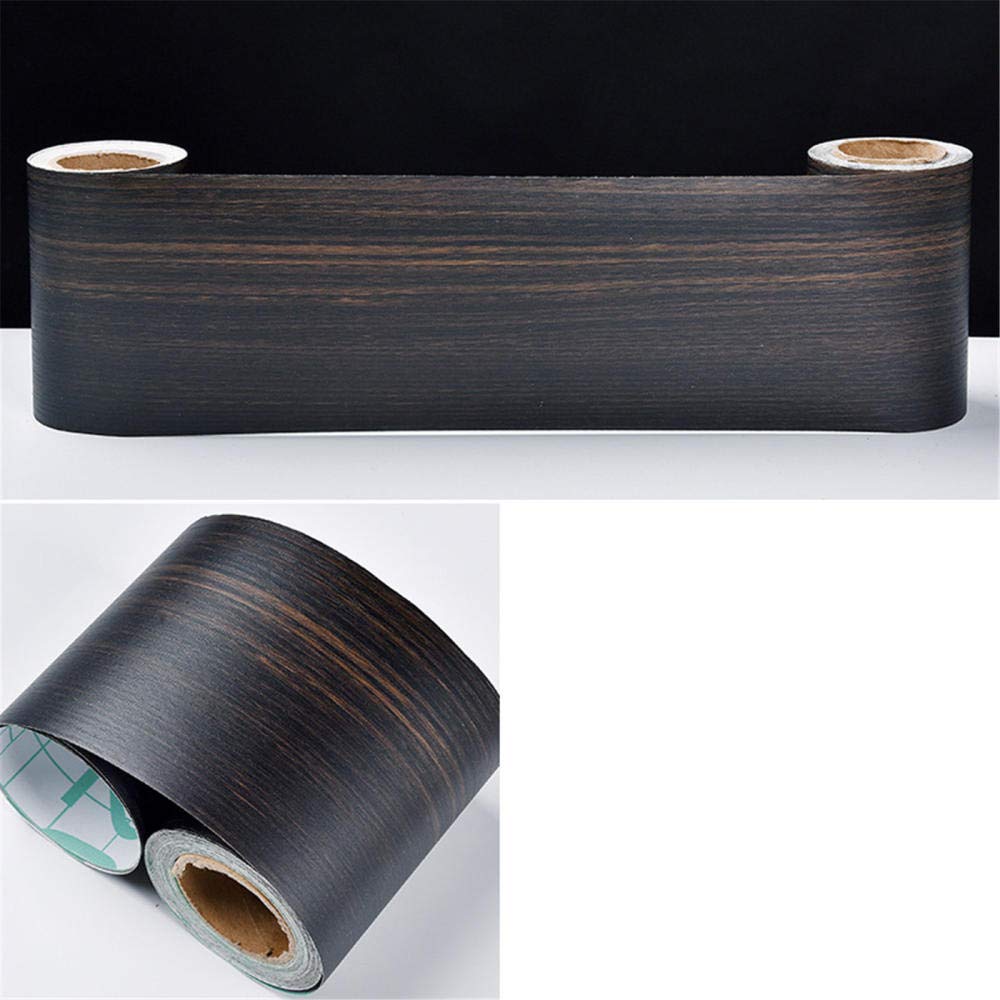 Bordure de papier peint autocollante Ebony 12x1000 cm pour décoration murale