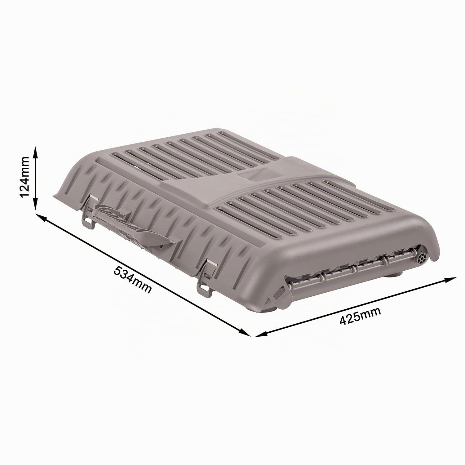 Rotho MyPet Toby Boîte de transport pliable pour chats, petits chiens et petits animaux, Plastique (PP) sans BPA, beige/blanc, (53.4 x 42.5 x 12.4 cm)