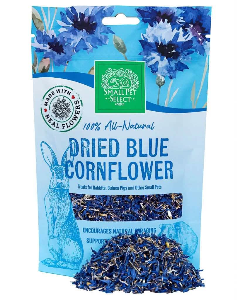 Small Pet Select Blue Cornflower for Rabbits, Guinea Pigs & Small Animals – Natural Forage Treat – High-Fiber Snacking – Supports Digestion – All Natural, No Additives – 56g