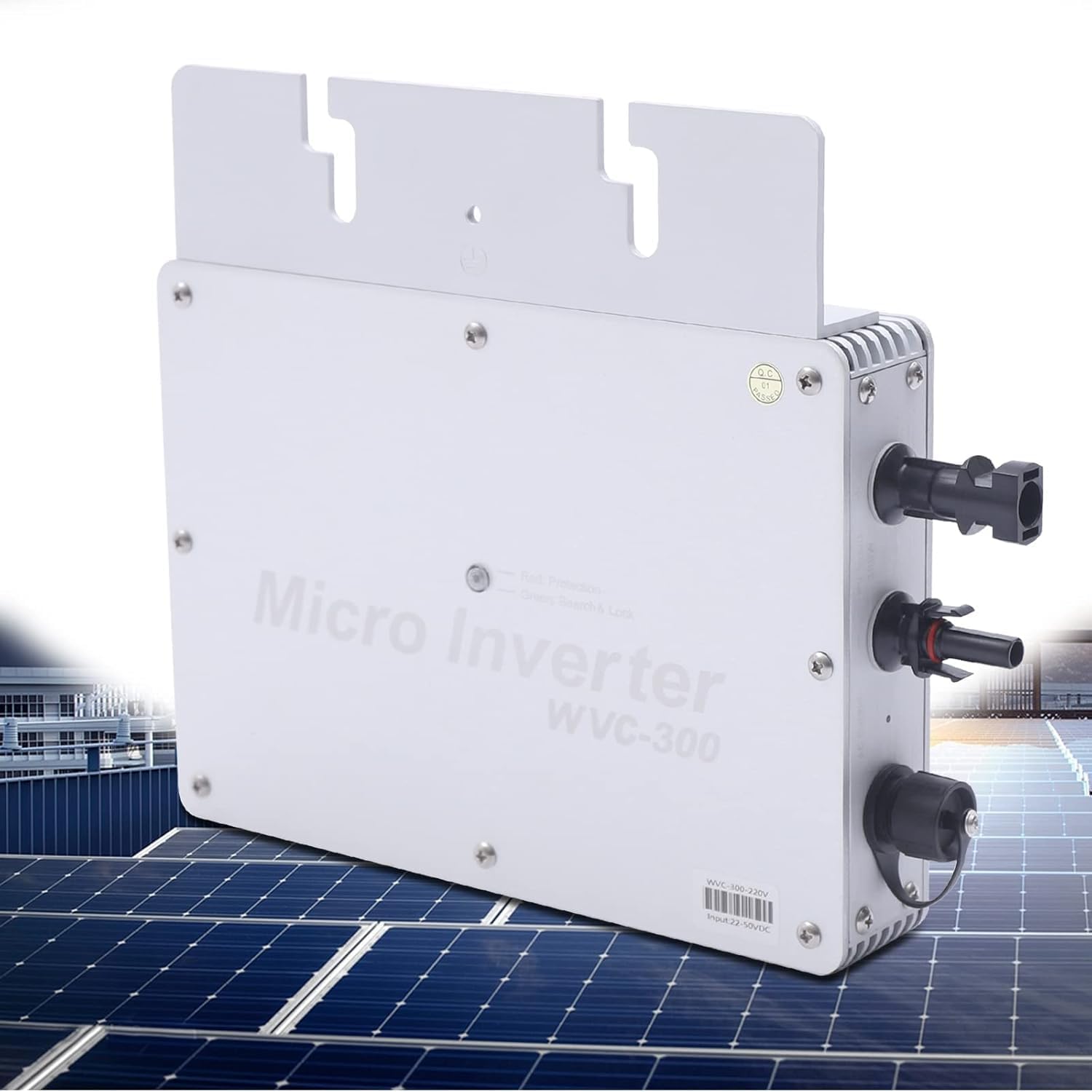 Micro Grid Tie Inverter WVC 300 W Onduleur solaire numérique couplé au réseau avec fonction de transmission inverse étanche IP65