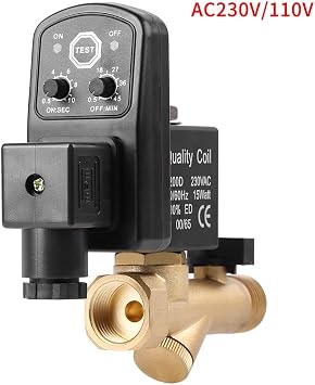 Automatic Electronic Timed Drain Valve, for Air Compressor G1/2 DN15 Direct-Acting Condensate AC230V