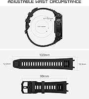 Vista 7 de MoKo Correa de reloj compatible con Amazfit T-Rex 2 reloj inteligente GPS para exteriores, correa de repuesto de silicona suave con destornillador