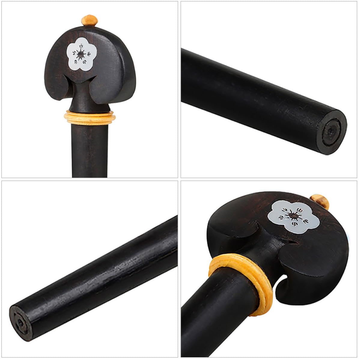 8 Clavijas de Afinación y Repuestos Duraderos para Violín de Madera Negra Ideales para Mantenimiento de Violines Accesorios Fáciles de Instalar