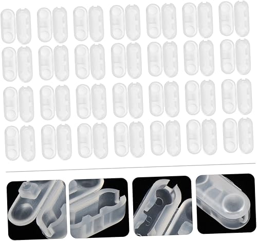 Miniatura 9 de BESPORTBLE 150 piezas de hebilla de cuentas transparentes romanas para ventana, cuentas transparentes, cadena de acero inoxidable, conectores de