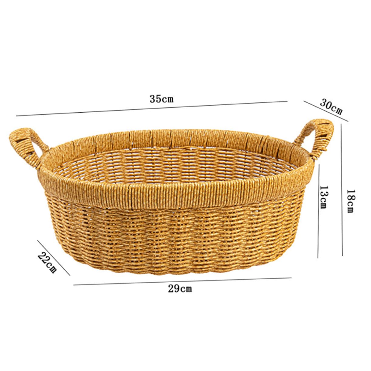 STOBAZA Khaki Rattan Tray Bread Proofing Baskets Plastic Baskets Pp Dried Fruit Tray