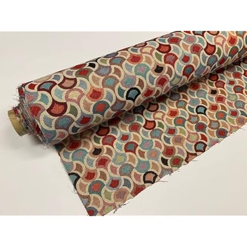 Tela de Loneta Geométrica Multicolor 140 cms Cover