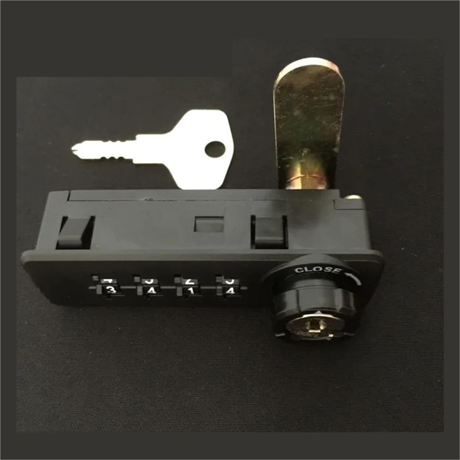 Cerradura de leva combinada for gabinete de 3-4 dígitos con llave de reinicio for puerta, taquilla de gimnasio, joyero MS514 H, 1 unidad(3H Lock Key)