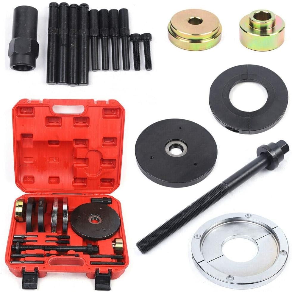 Kit di 19 attrezzi per cuscinetti ruota ruota mozzo ruota 82 mm, strumenti essenziali per riparazione e manutenzione auto
