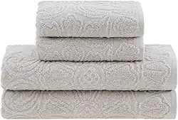 Buddemeyer Jogo de toalhas Florentina Banho Bege 4 peças