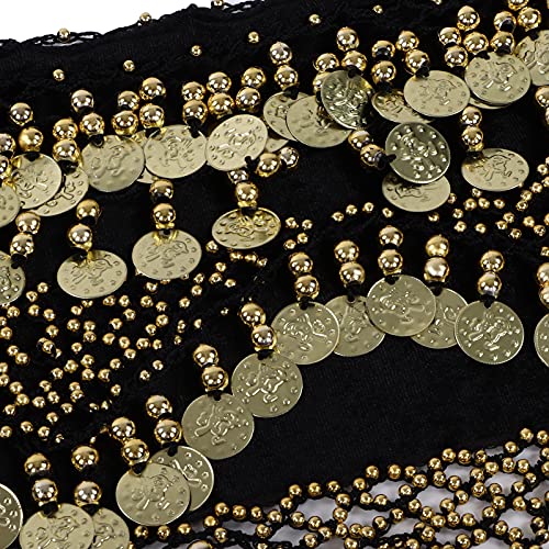 Tnfeeon Roupa para dança do ventre saia de lantejoulas Velutumt cachecol para dança do ventre roupa