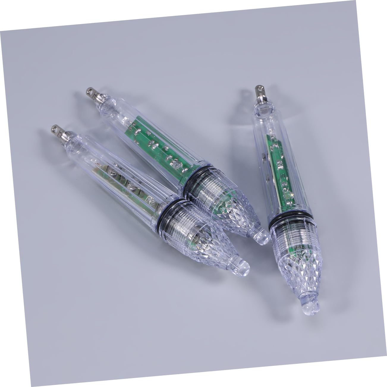 Outanaya 3-Pack Fish Luring Light Freshwater Saltwater Fishing Lamp Underwater Light Multi-Function Fishing Aid Waterproof Durable