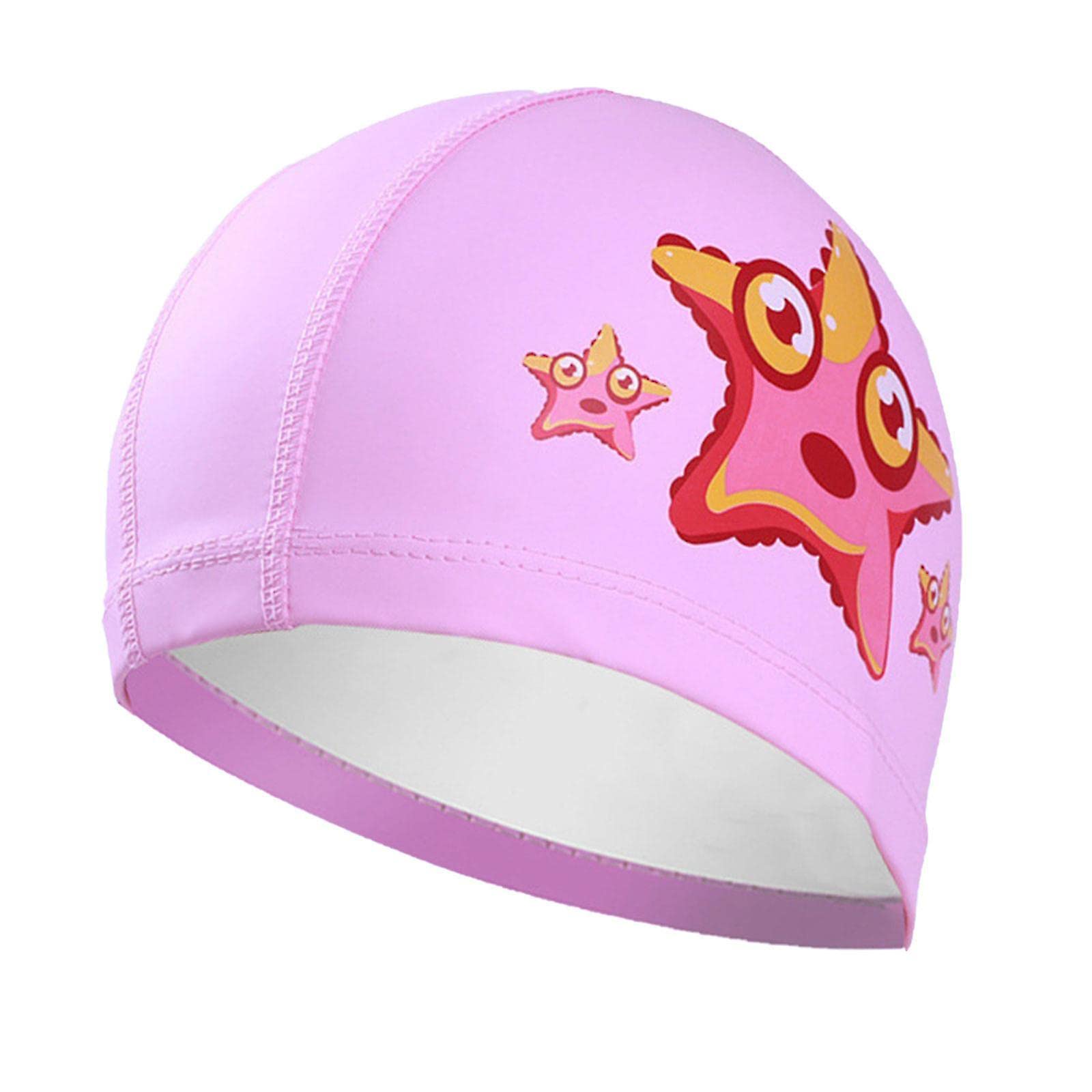 El Regalo Waterproof Swim Cap for Kids Boys Girls, Cute Cartoon PU/Silicone No-Slip Swimming Bathing Cap for Children Long Short Hair, Non-Toxic,Flexible Swim Caps Hat (Star Pink) (B0C536YGL4) Amazon Price History, Amazon Price Tracker