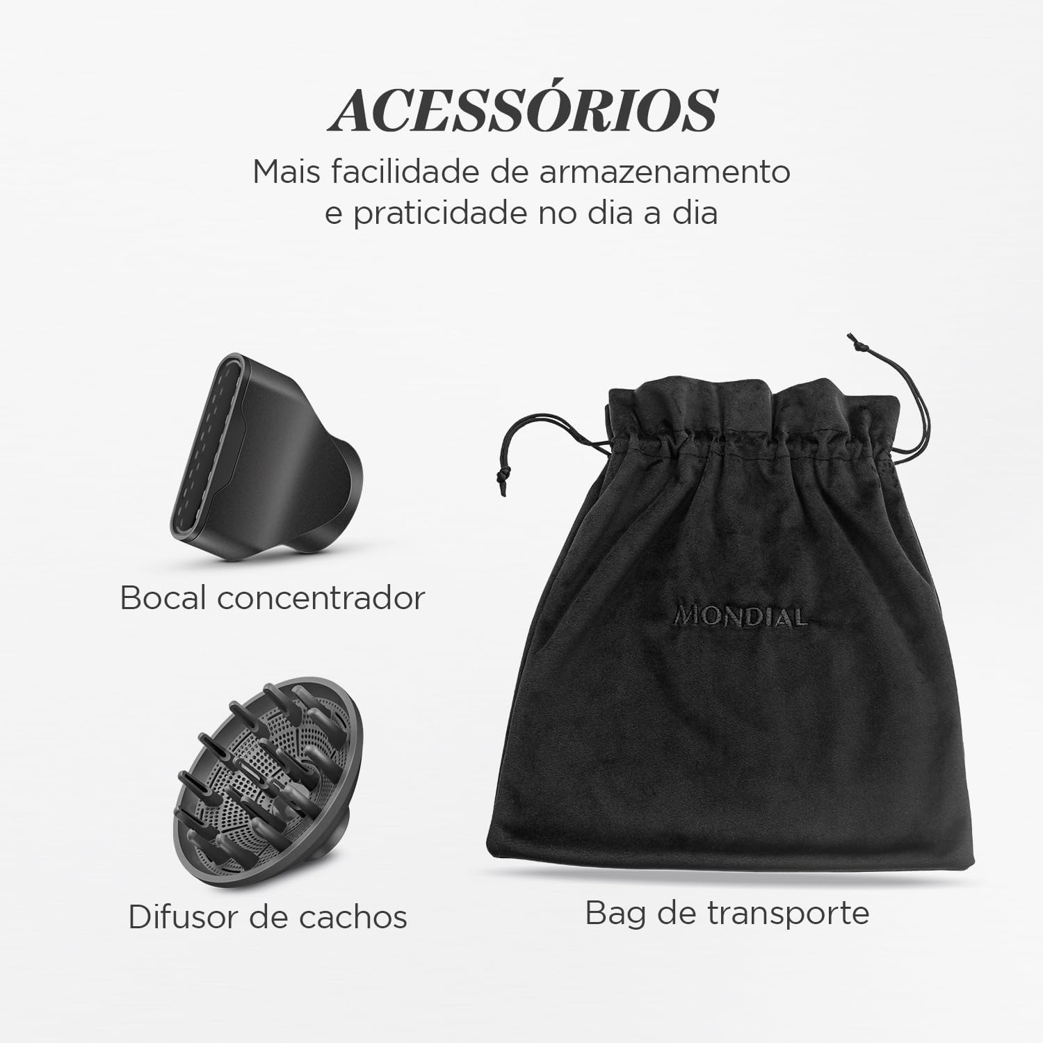 MONDIAL Secador Ultra Sonic By Juliette BLDC com Cabo Dobrável 127V - SCP-JU-04-US MONDIAL Secador Ultra Sonic By Juliette BLDC com Cabo Dobrável 127V - SCP-JU-04-US