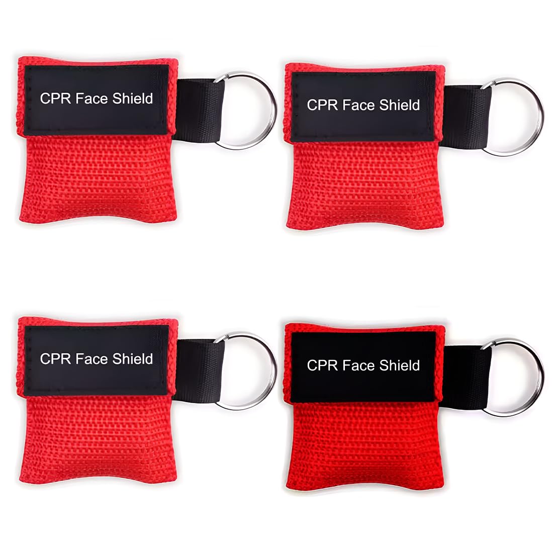 4 Pezzi pocket mask primo soccorsocon Barriera di Respirazione a Valvola a Senso Unico pocket mask