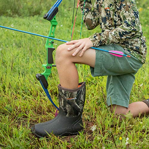 Hisea ONEXSX14TCA37S Kids Rain Boots Waterproof Neoprene Rubber Mud Boots Youth Rainboots Mid Calf Rain Shoes For Toddlers Kid Children Boys & Girls Outdoor Fishing Hiking Camping Garden Barn Farming Water Shoes thumb #5