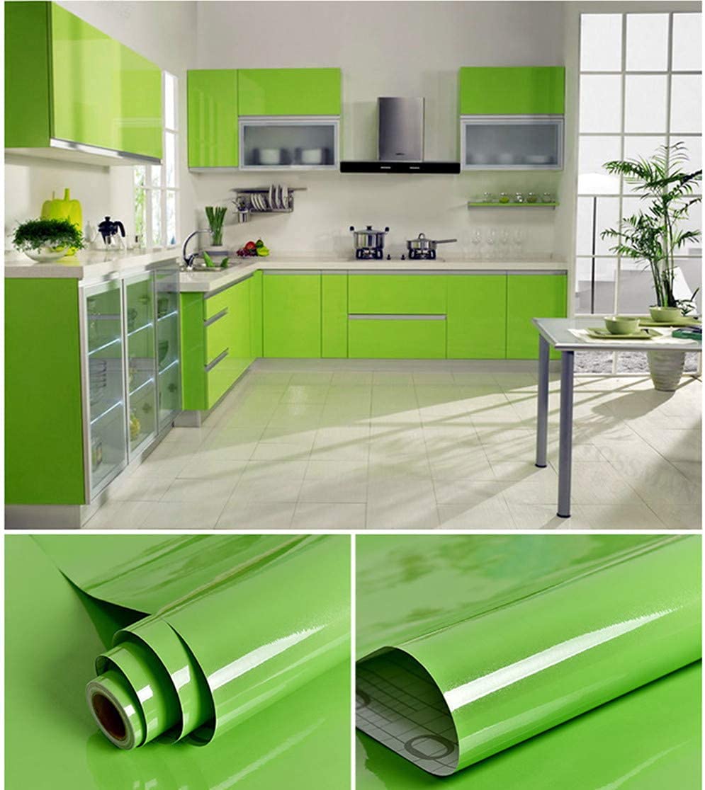 SUNBIRD Green Self Adhesive Paper Decorative Self Adhesive Film Wallpaper for Countertop Cabinet Vinyl Film Furniture Paper Peel and Stick Shelf Paper Shelf Liner Thick and Durable 24 Inch X 78 Inch (B0974SX9X8) Amazon Price History, Amazon Price Tracker