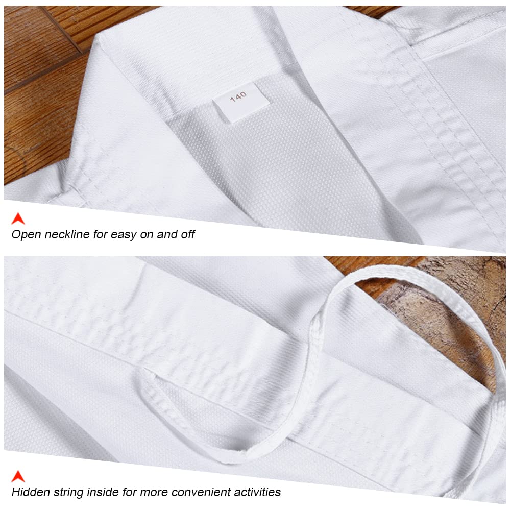 Uniform de Karaté Enfant Garçon à Manches Longues Tenue de Taekwondo Fille Ensemble d'Arts Martiaux Uniform Judo