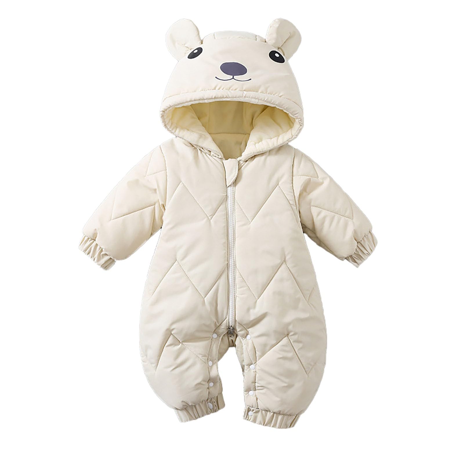 Traje de Nieve para bebé recién Nacido, Abrigo de Invierno, Mono con Capucha, niños y niñas, Polar Grueso, Patucos y Manoplas, Ideal para el frío Extremo.
