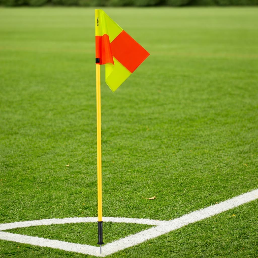 Soccer Corner Flags with Bag, Corner Flags Set of 4 for Soccer Field, 5ft ABS Flagpoles for Agility Training