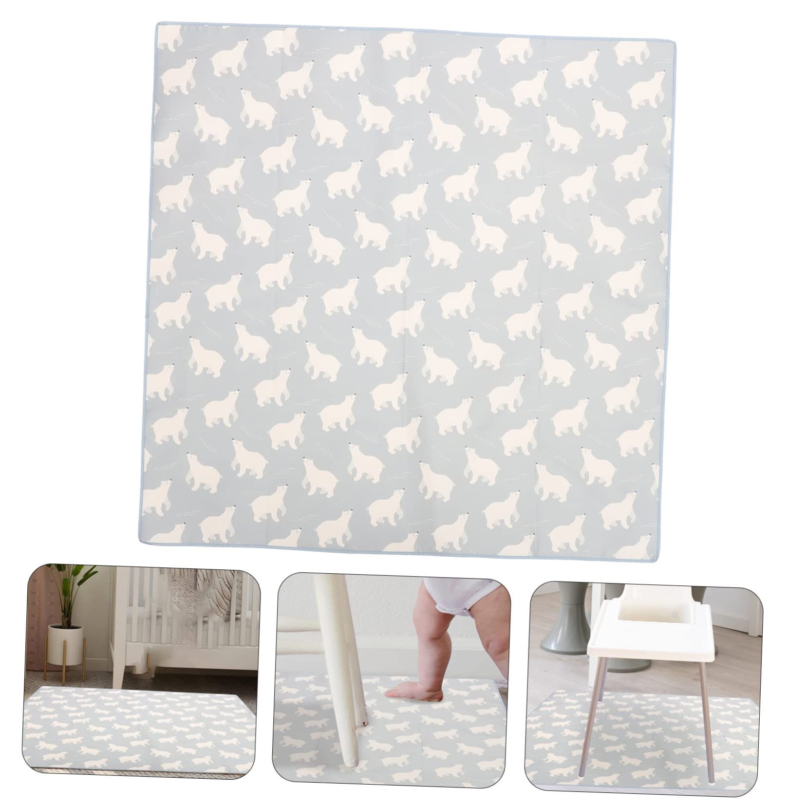 Tapis sous Chaise Haute Bébé Antidérapant en Polyester