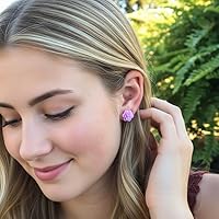 Vista 12 de Aretes hipoalergénicos de suculentas Pretty Smart para orejas sensibles