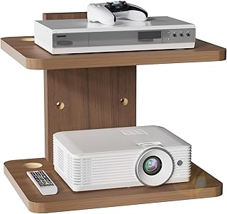 WALI Floating TV Shelf, Projector Shelf Holds Up to 22lbs, Wooden Projec...