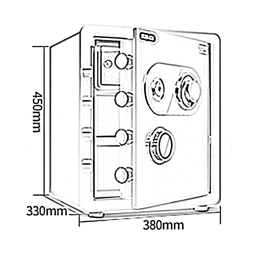 Cassaforte di Sicurezza, Cassaforte Piccola Casa, Acciaio Ignifugo, Antiscasso e Antimanomissione Meccanica, Grande Capienza, Facile da Usare, 3 Misure, Marrone