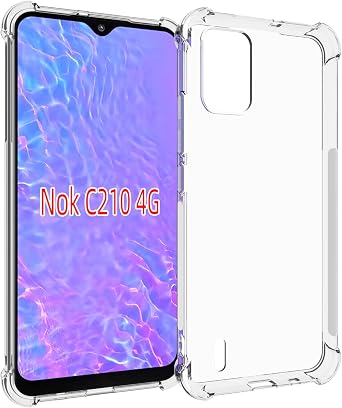USTIYA Case for Nokia C210 4G Clear TPU Four Corners Protective Cover Transparent Soft