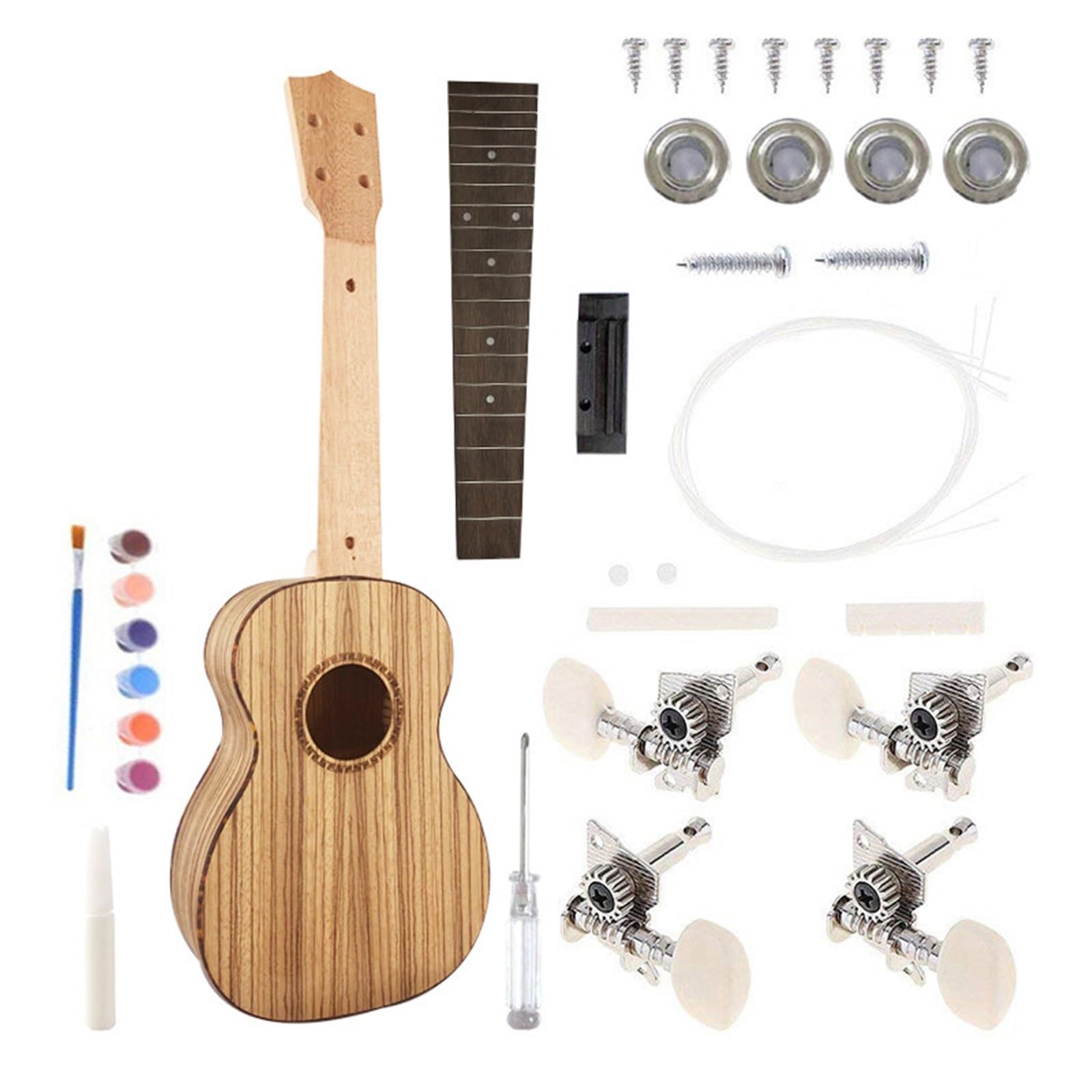 DIY Ukulele Ręcznie Zmontuj Małą Drewnianą Gitarę Ukulele Dla Dorosłych | Ukulele(Type 8)