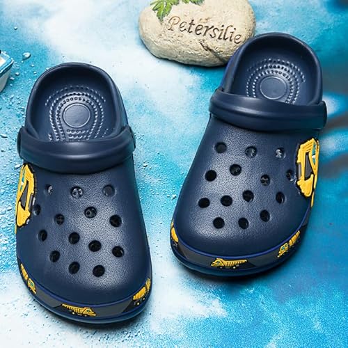 Meidiastra Garden Clogs Shoes Sandals Cute Cartoon Summer Animal Home Room Lightweight Slip On Sandals Shower Slides Non-Slip Shoes Sport Kids Child Children Baby Boys Girls Toddler/Little Kid Excavator Navy 29 thumb #11