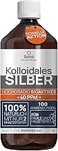 Kolloidales Silber 40 PPM 1 Liter | Premium Silberwasser Stärker als 25ppm | Für Mensch, Hund & Katze | Carbon Neutral | 100% natürlich mit 2 Zutaten