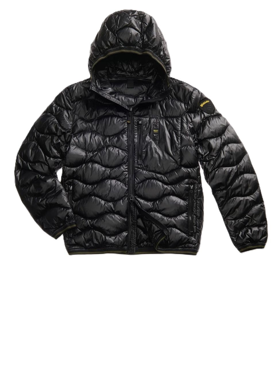 Blauer Piumino Uomo con Cappuccio e Trama ad Onde Wave 25WBLUC03074 8057629802876 - XL
