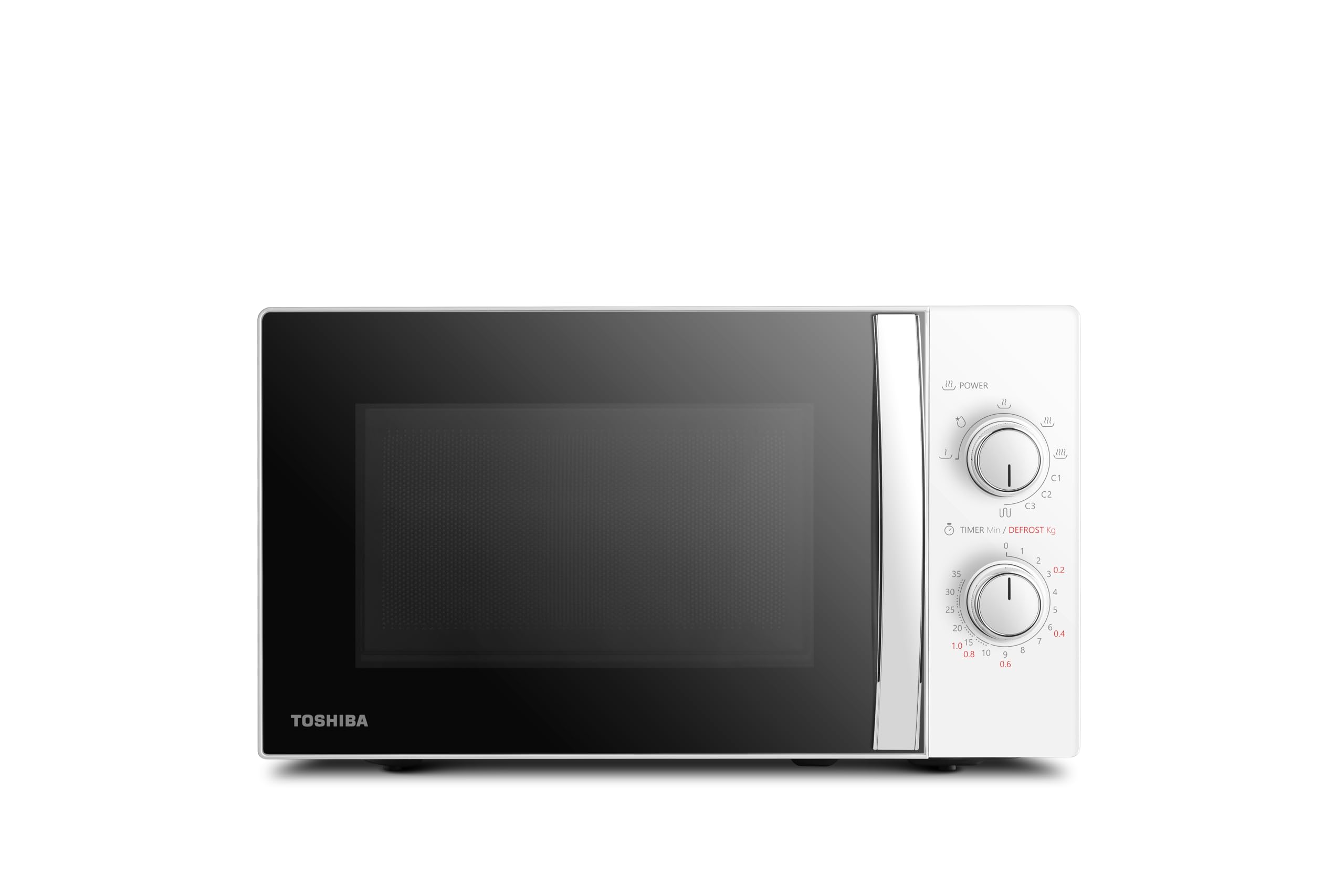 Toshiba WH Microondas, Vidrio, Color Blanco